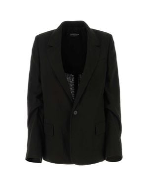 Ann Demeulemeester Cotton Renske Blazer - Black