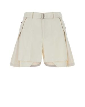 Sacai Solid Shorts - White
