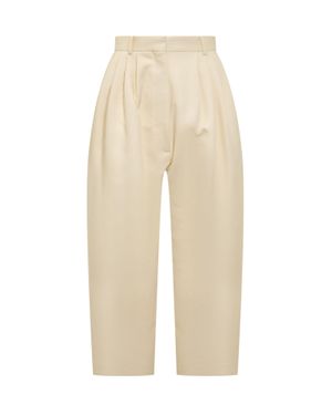 Calcaterra Chic Pants For Fall 2023 - Natural