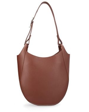 Longchamp Structured Shoulder Bag - Brown