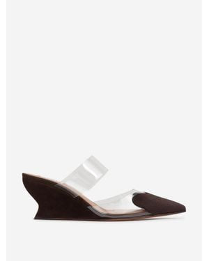 Alaïa Transparent-Panel Wedge Sandal - White