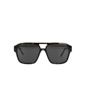 Facehide Square Aviator Sunglasses - Black