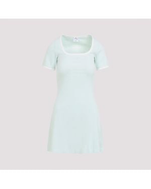 Courreges Courregès Light Mint Cotton Contrast Dress - Blue