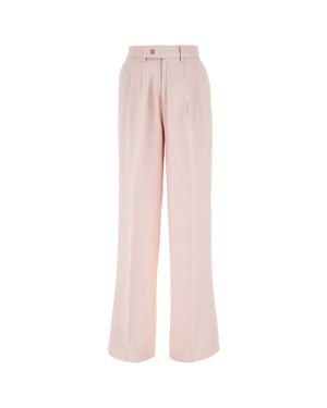 Amiri Light Viscose Wide-Leg Pant - Pink