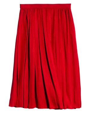 Gucci Interlocking G Chain Silk Jacquard Pleated Skirt, Unlined, Regular Fit - Red