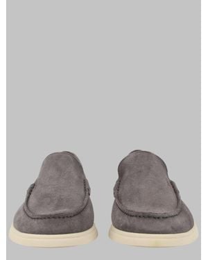 BOSS Premium Leather Loafers For - Gray