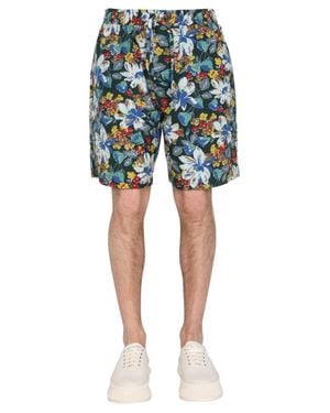 YMC Bermuda With Floral Print - Multicolor