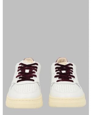 Autry Cow Leather & Velvet Sneakers - Metallic