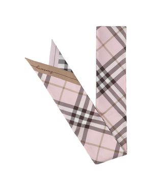 Burberry 100% Mulberry Silk Scarf For - Pink