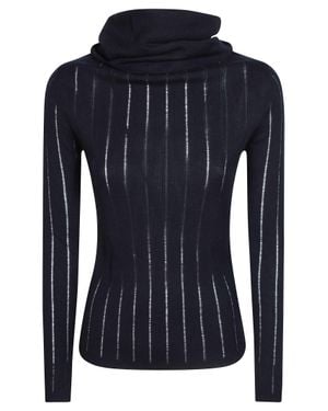 Max Mara Ribbed Boat-Neck Sweater - Blue