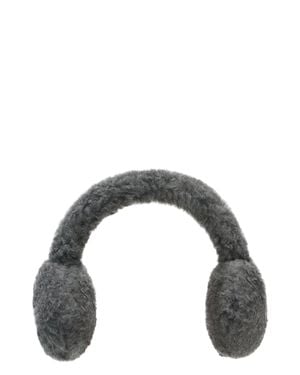 Max Mara Inspired Mini Ear Muffs With Fur - Gray