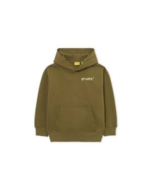 Off-White c/o Virgil Abloh Mini Boy's Cozy Cotton Sweater - Green