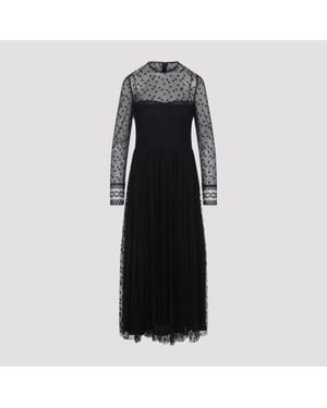 Alberta Ferretti Tulle Dress - Black