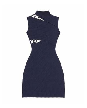 princess polly baby blue dress Cult Gaia Women's Blue Fringe-Detailed One-Shoulder Dress main image 1
