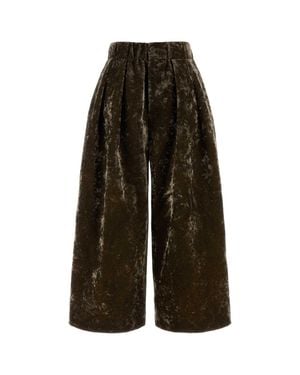 Uma Wang Poetic Velvet Wide-Leg Pants - Brown