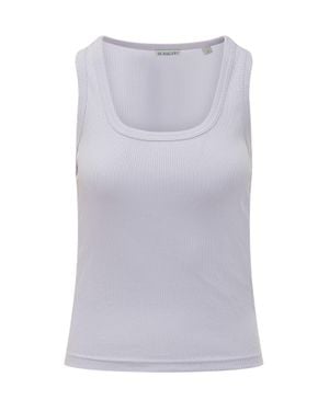 Burberry Sleeveless Ribbed Tank Top - Gray