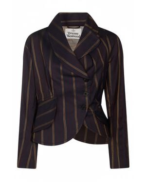 Vivienne Westwood Cotton Striped Jacket - Black