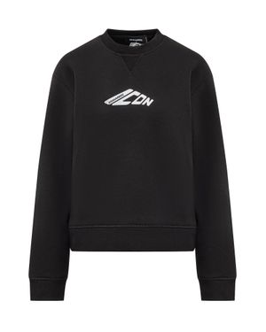 DSquared² Icon Collection Sweatshirt With Logo - Black
