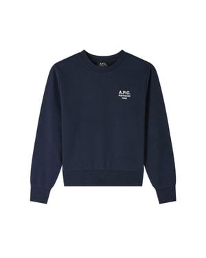 A.P.C. A. P.C. Mini Faux Leather Boxy Sweatshirt - Blue