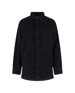 Entire studios Long-Sleeve Concealed Button Shirt - Blue