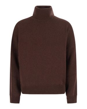 Brunello Cucinelli Cashmere High-Neck Sweater - Brown