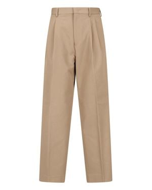 BE ABLE Pleated Wide-Leg Pants - Natural