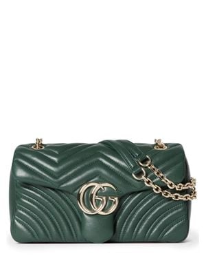 Gucci Shoulder Bag Gg Marmont Leather Lamb - Green