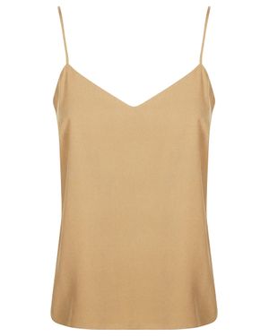 Max Mara Unghia Silk Top - Natural