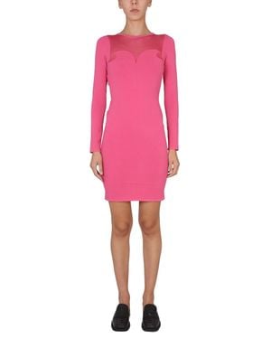 Moschino Form-Fitting Mini Dress - Pink