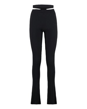 ANDREADAMO Ribs Knitted Pants - Blue