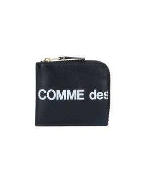 Comme des Garçons Huge Logo Zip-Around Wallet - Black