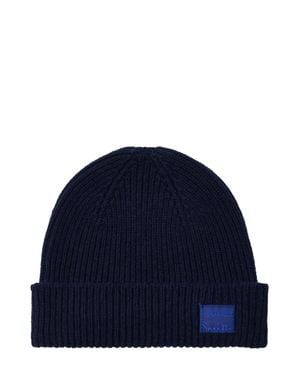 Paul Smith Cashmere & Merino Wool Beanie Hat - Blue