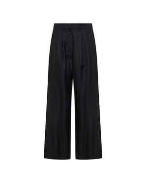 PT Torino Wide-Leg Pants With Zip And Hook Closure - Black