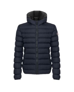 Colmar Sporty Down Jacket With Fixed Hood - Blue