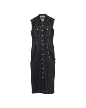 Sportmax Midi Dress With Button Closure And Pockets - Black