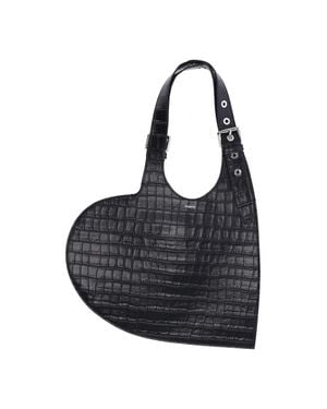 Coperni Minimalist Cow Leather Shoulder Bag - Black