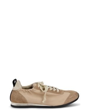Uma Wang Leather Baseball Sneakers - Brown