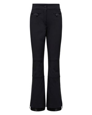 Moncler 4-Way Stretch Ski Snowboard Softshell Pants With Powder Cuffs And Water-Repellent Zips - Blue