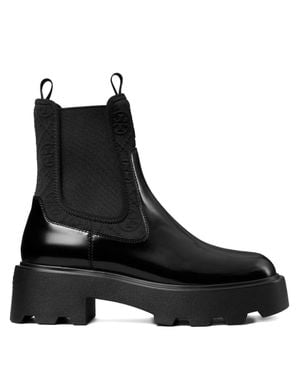 Tory Burch T Monogram Chelsea Boots - Black