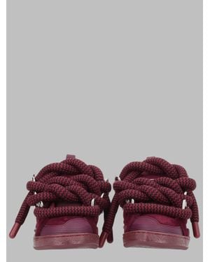 Lanvin Kids' Mini Leather Tennis Sneakers - Purple