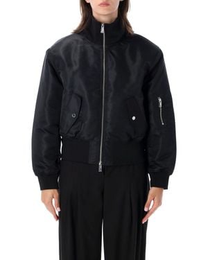 Frankie Shop Zip-Front Bomber Jacket - Black