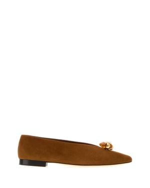 Jimmy Choo Suede Margot Ballerinas - Brown