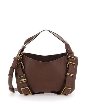 DIESEL D-One Small Top-Handle Handbag With Logo And Zip Closure - Brown