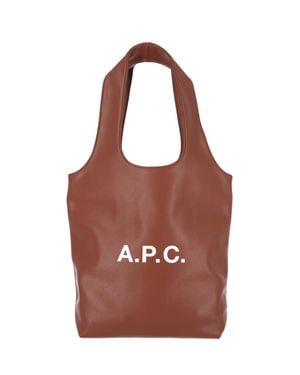 A.P.C. A. P.C. Structured Crossbody Bag - Brown