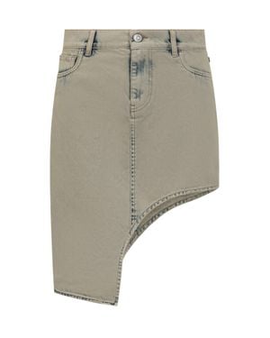 Coperni Mini Skirt With Cotton Blend Fabric - Gray