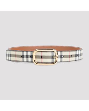 Burberry Check Belt - Metallic