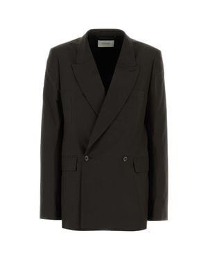 Lemaire Dark Twill Blazer - Black