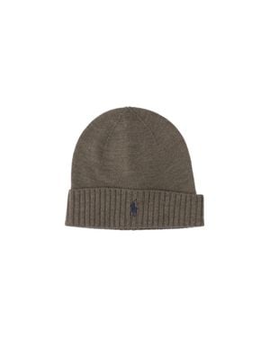 Polo Ralph Lauren 100% Wool Knit Beanie Hat For - Brown