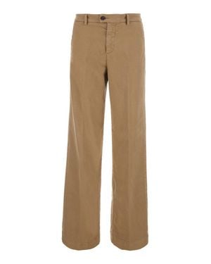 Roy Rogers Straight-Fit Denim Jeans With Front Button & Zip Closure - Natural