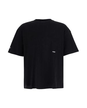 Represent Cotton Regular-Fit Logo T-Shirt With Front, Back & Sleeve Print - Black